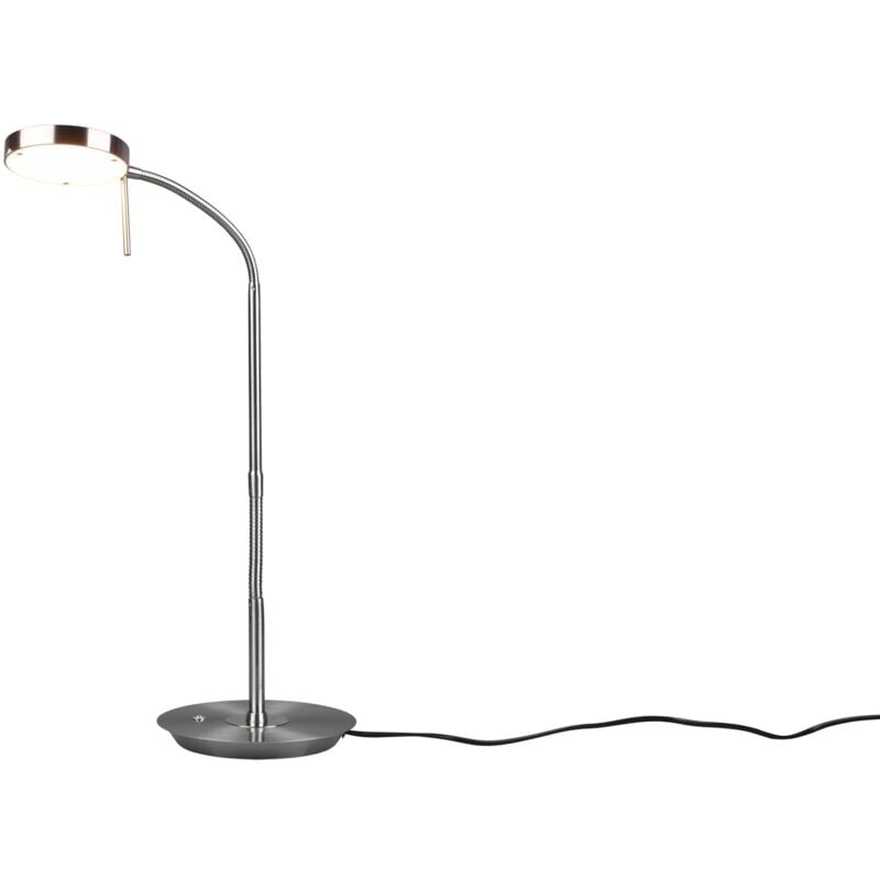 foto del prodotto lampada tavolo da interno a led in metallo nickel opaco
