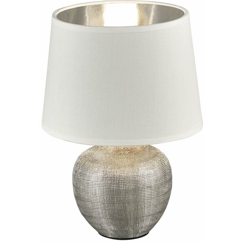 foto del prodotto lampada tavolo da interno e14 in ceramica argento