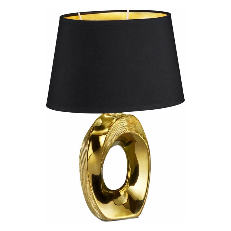 foto del prodotto lampada tavolo da interno e14 in ceramica oro