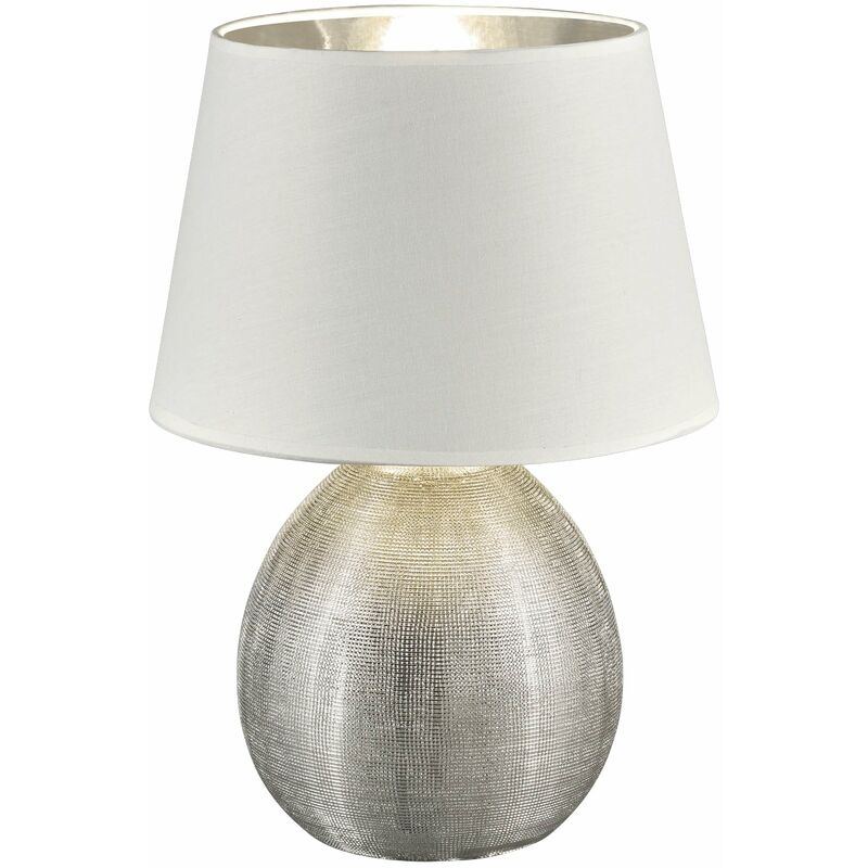 foto del prodotto lampada tavolo da interno e27 in ceramica argento