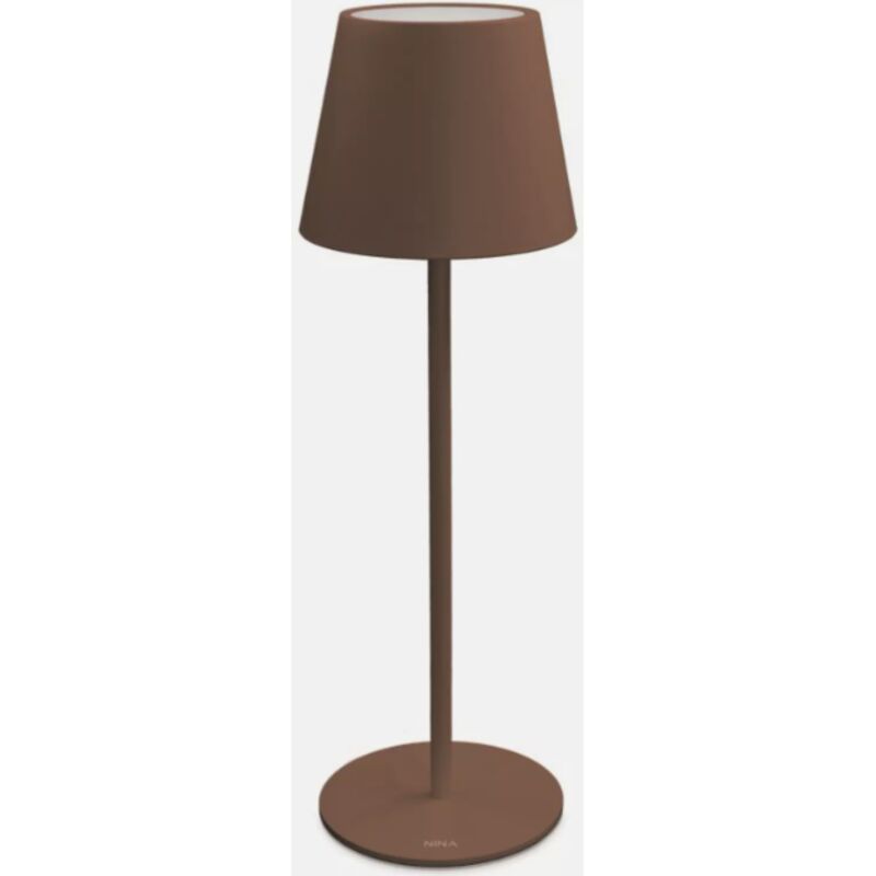foto del prodotto lampada tavolo ecolight nina ricaricabile usb dimmerabile 180 lm marrone