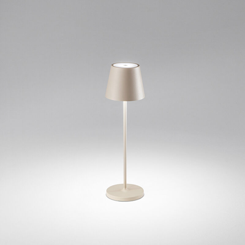 foto del prodotto lampada tavolo esterno moderna diva alluminio beige led 1,5w 3000k