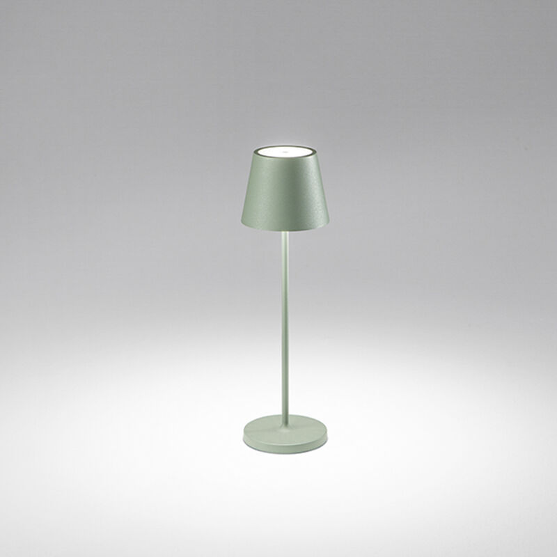 foto del prodotto lampada tavolo esterno moderna diva alluminio verde led 2,5w 3000k