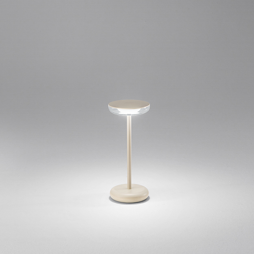 foto del prodotto lampada tavolo esterno moderna soap acrilico beige led 2w 3000k