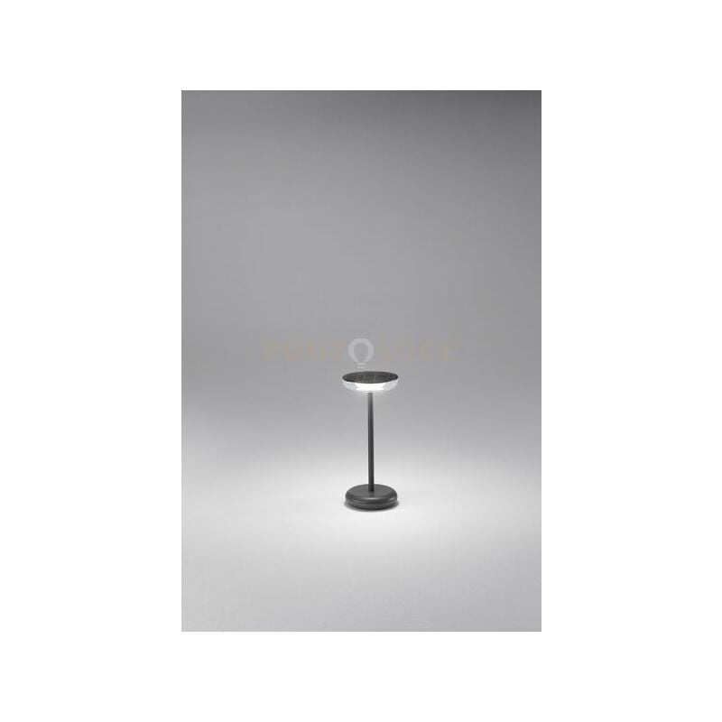 foto del prodotto lampada tavolo esterno moderna soap acrilico grigio led 2w 3000k