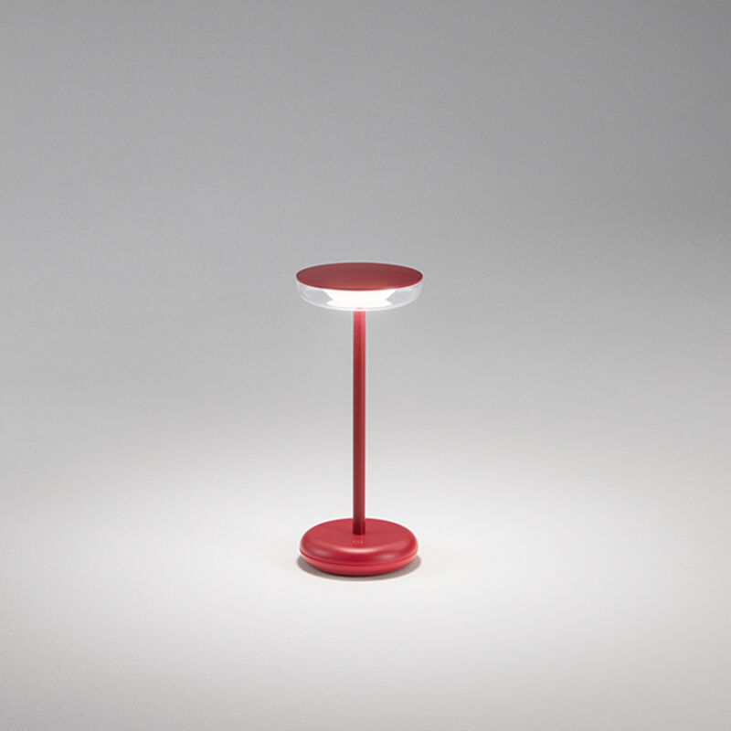 foto del prodotto lampada tavolo esterno moderna soap acrilico rosso led 2w 3000k