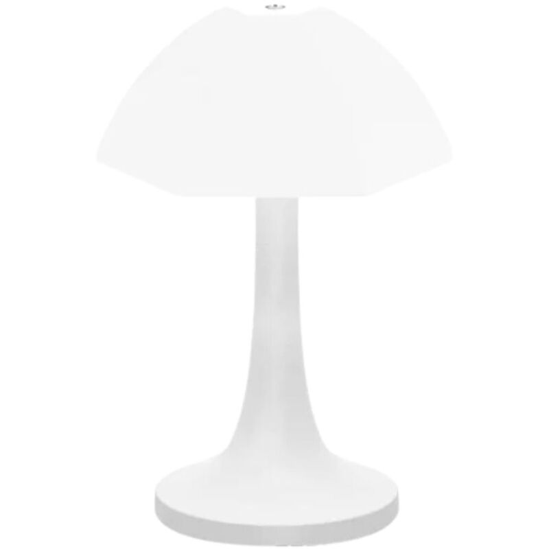 foto del prodotto lampada tavolo fungo touch ricaricabile luce calda fredda naturale bianco