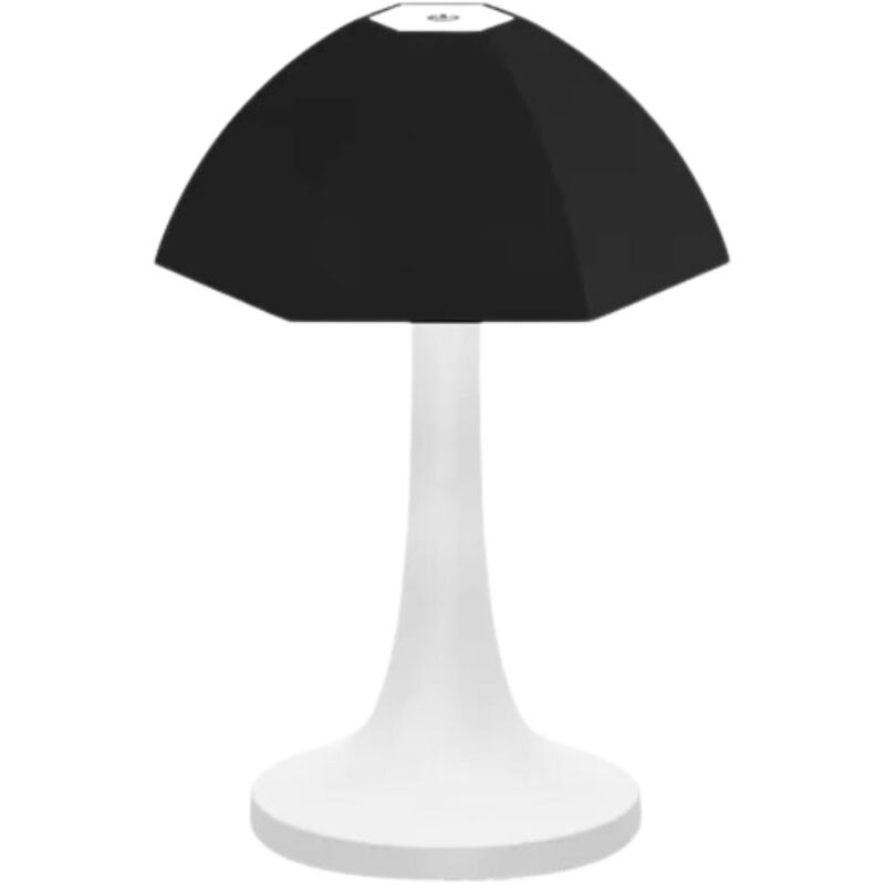 foto del prodotto lampada tavolo fungo touch ricaricabile luce calda fredda naturale nero
