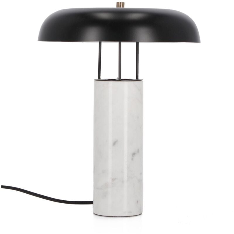 foto del prodotto lampada tavolo in marmo con paralume shiori