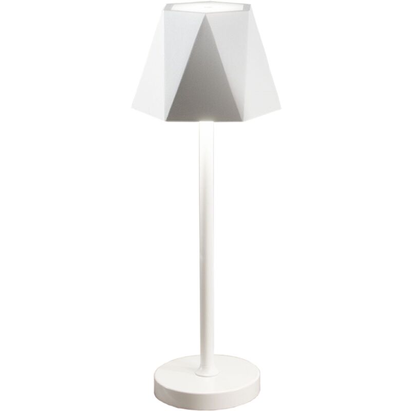 foto del prodotto lampada tavolo led 12x38 cm ricaricabile usb touch senza fili fiji bianco