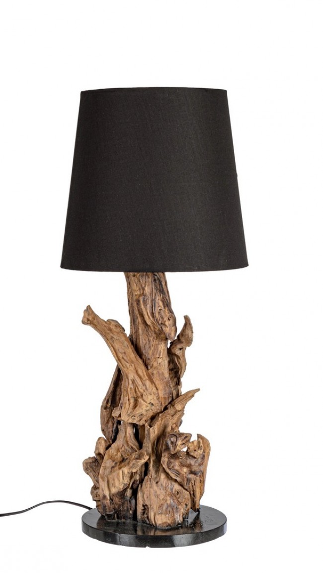 foto del prodotto lampada tavolo legno d.35x82h
