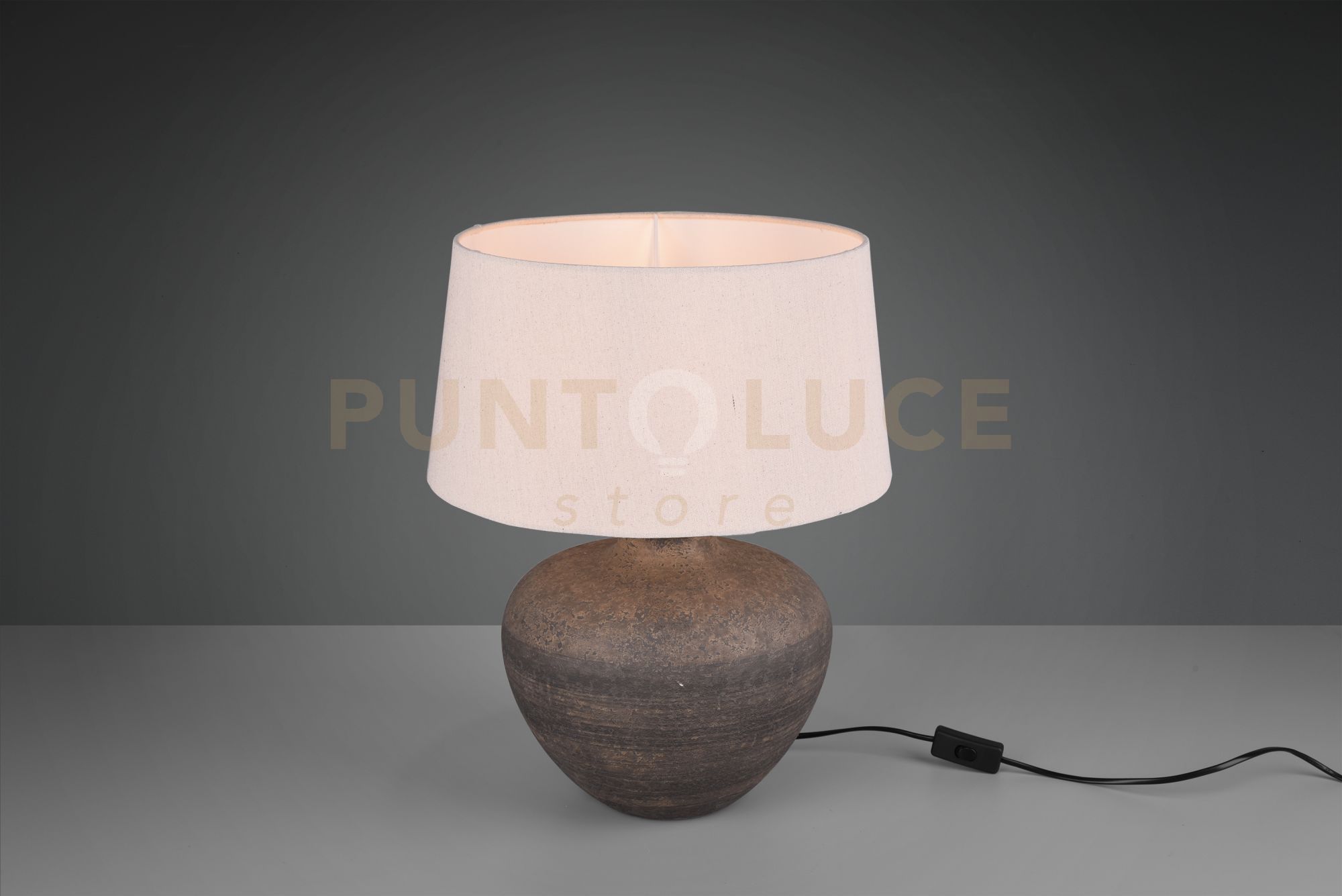 foto del prodotto lampada tavolo lou r50963844 marrone anticato e sabbia