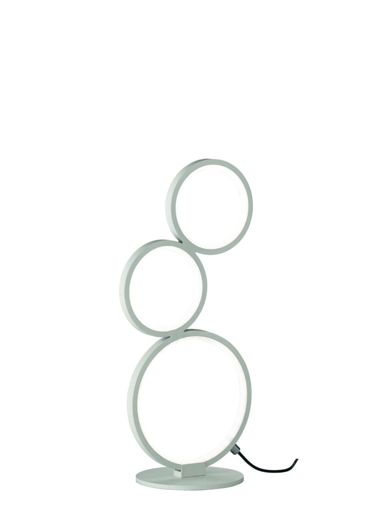 foto del prodotto lampada tavolo scrivania led 3 cerchi bianco luce variabile rondo gd trio