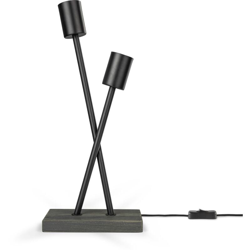foto del prodotto lampada tavolo terra vintage e27 soggiorno industriale design moderno led retr lampada da tavolo, nero paco home