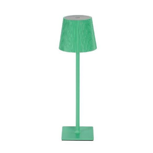 foto del prodotto lampada tavolo touch led moderna ricaricabile bar hotel ristorante verde chiaro