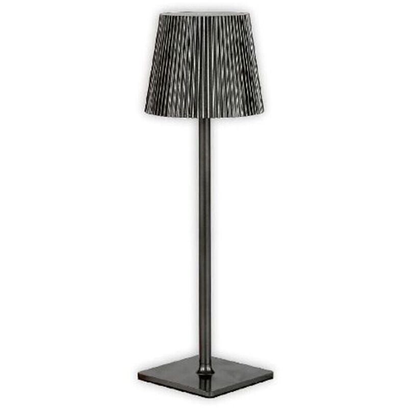 foto del prodotto lampada tavolo touch led moderna ricaricabile ristorante grigio canna fucile g02