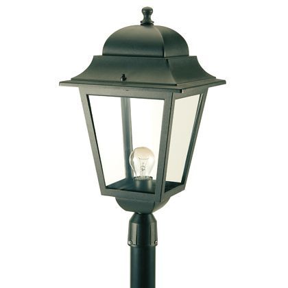 foto del prodotto lampada testa palo diametro 60mm colore nero per esterno linea maxi quadrata livos
