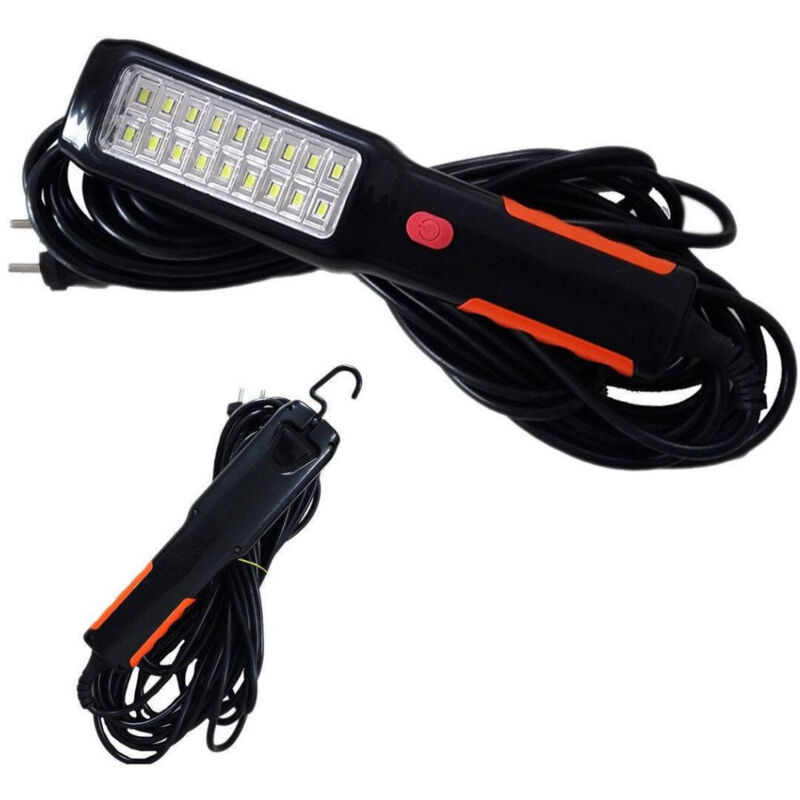 foto del prodotto lampada torcia 18 led smd lavoro gancio 10mt 12 volt officina auto meccanica - - trade shop traesio