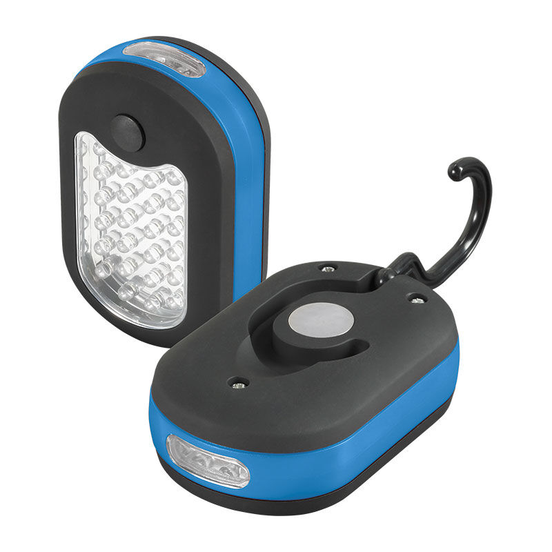 foto del prodotto lampada torcia magnetica portatile 27 led calamita gancio da lavoro fervi 0291