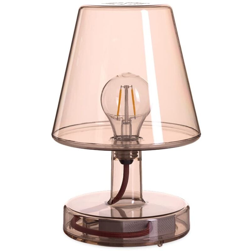 foto del prodotto lampada transloetje marrone lampada da tavolo, lampada da lettura, lampada da comodino senza fili ricaricabile con mini usb fatboy