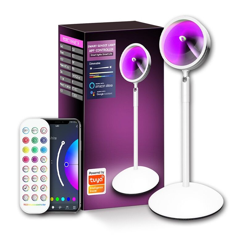 foto del prodotto lampada ufo sunset smart wifi proiettore di luci bianco tuya