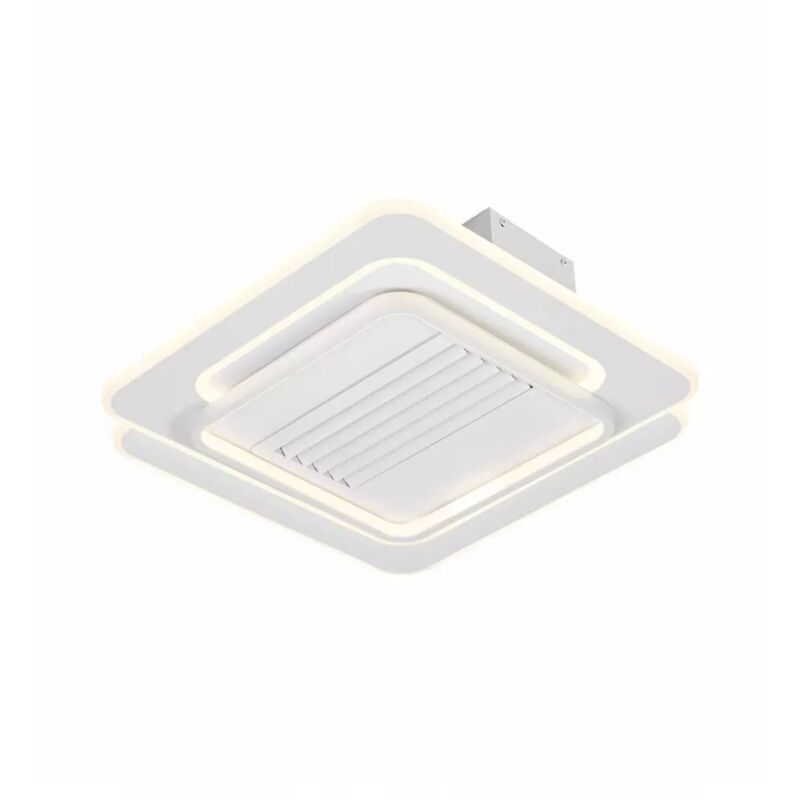 foto del prodotto lampada ventilatore da soffitto grill square con griglia quadrata bianco 55w