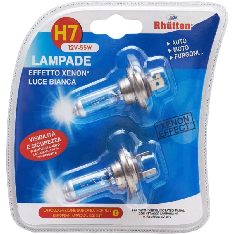 foto del prodotto lampada xenon h7 12v 55w 2 pezzi rhutten rhutten