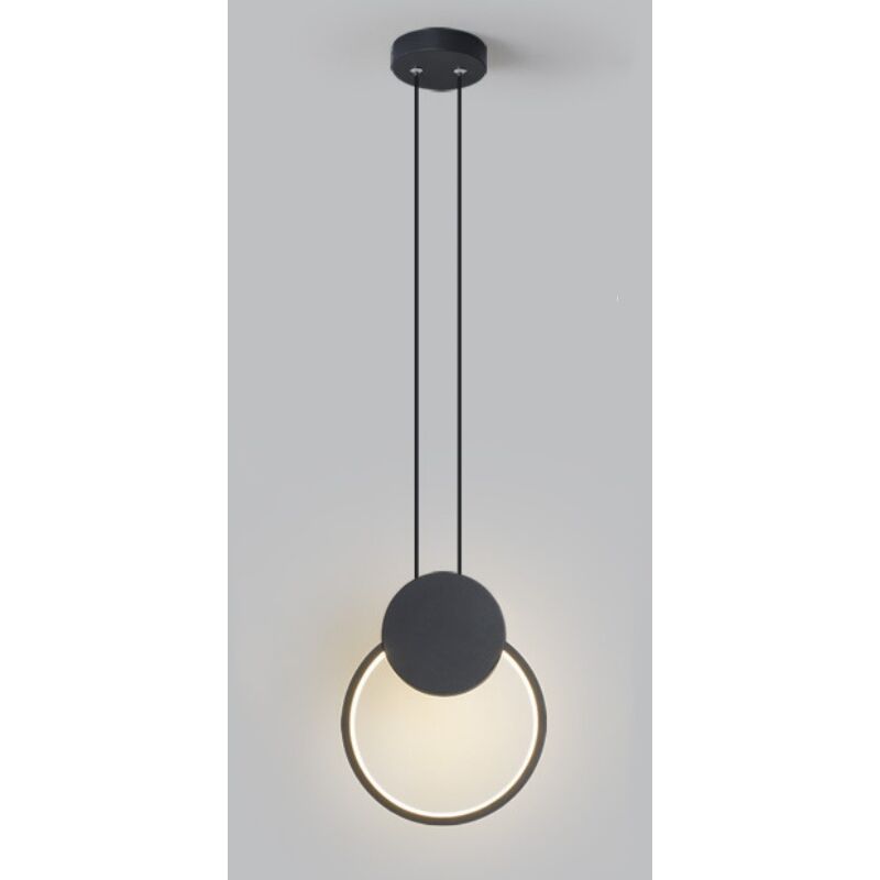 foto del prodotto lampadari a sospensione led moderno lampada da soffitto rotondi creativa plafoniera metallo luce neutra
