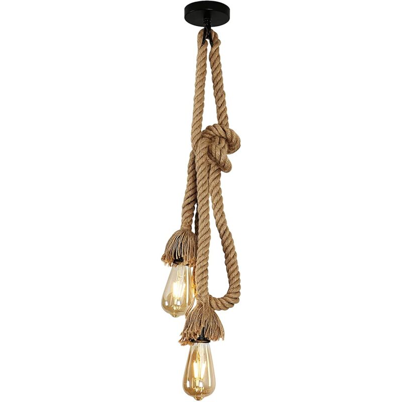 foto del prodotto lampadari a sospensione retro 2 portalampade luce pendente base e27 per soggiorno camera da letto sala da pranzo ufficio bar caf goeco