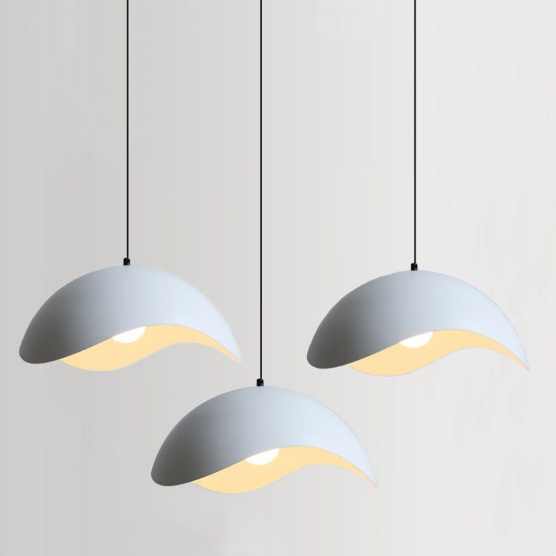 foto del prodotto lampadari a sospensione vintage industriale lampadario soffitto metallo plafoniera regolabile bianco 30cm 3 pezzi