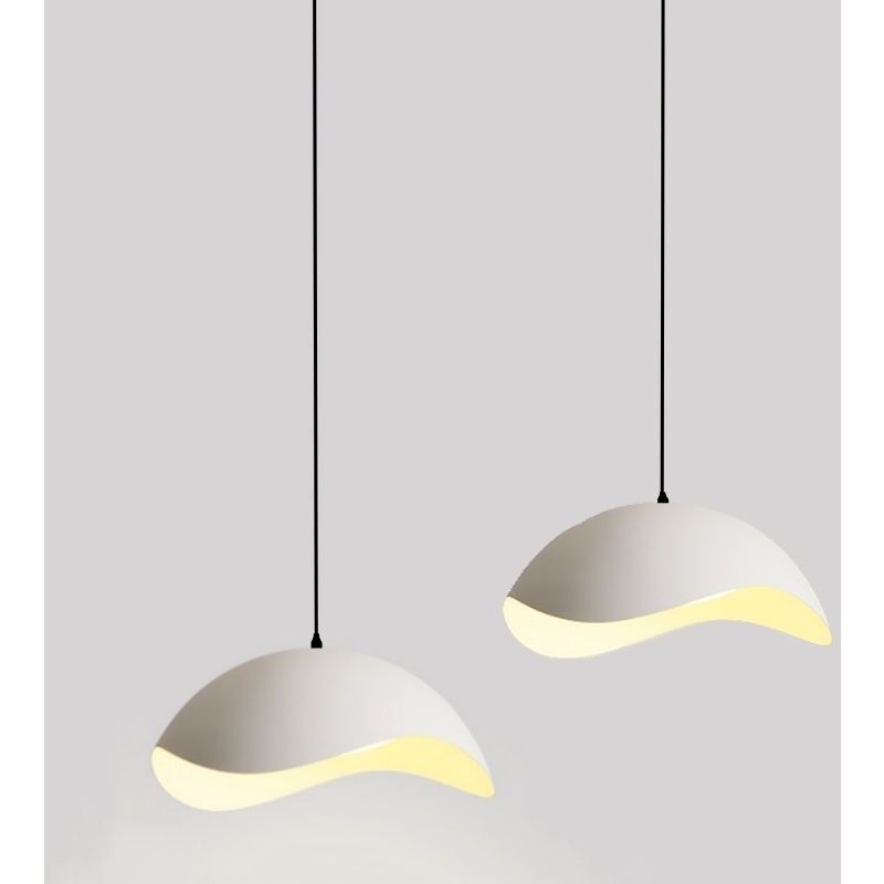 foto del prodotto lampadari a sospensione vintage industriale lampadario soffitto metallo plafoniera regolabile bianco 35cm 2 pezzi