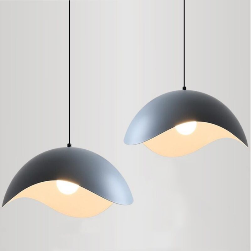 foto del prodotto lampadari a sospensione vintage industriale lampadario soffitto metallo plafoniera regolabile grigio 30cm 2 pezzi
