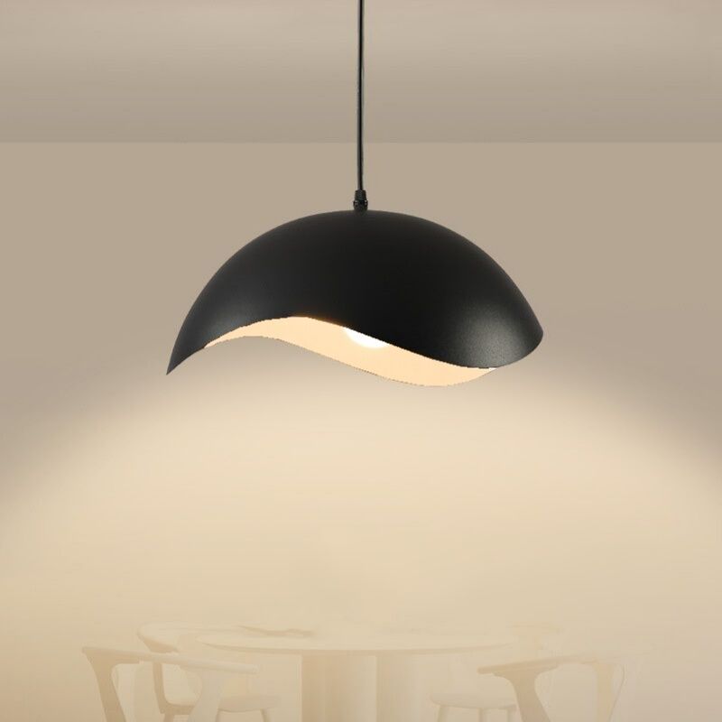 foto del prodotto lampadari a sospensione vintage industriale lampadario soffitto metallo plafoniera regolabile nero 35cm