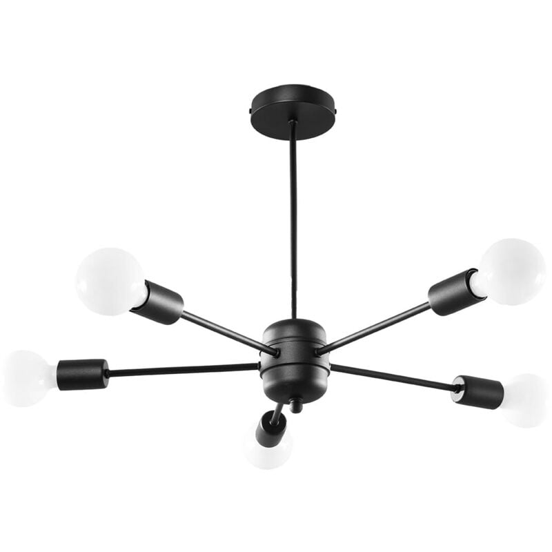 foto del prodotto lampadari lango nero 66x46x66cm sollux