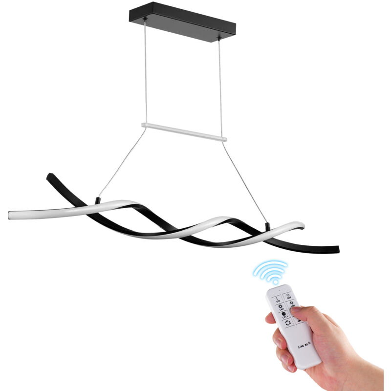 foto del prodotto lampadari moderni 24w lampada a sospensione led dimmerabile con paralume in silicone con telecomando, lampada da soffitto luminosita temperatura