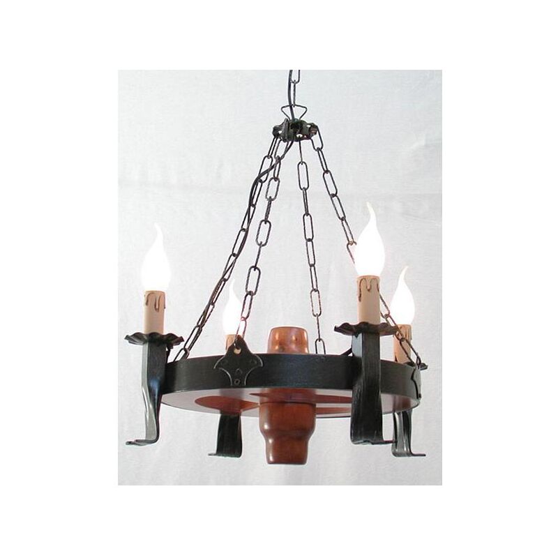 foto del prodotto lampadario 1 luce wood a muro lampade lampione applique plafoniera diametro cm45