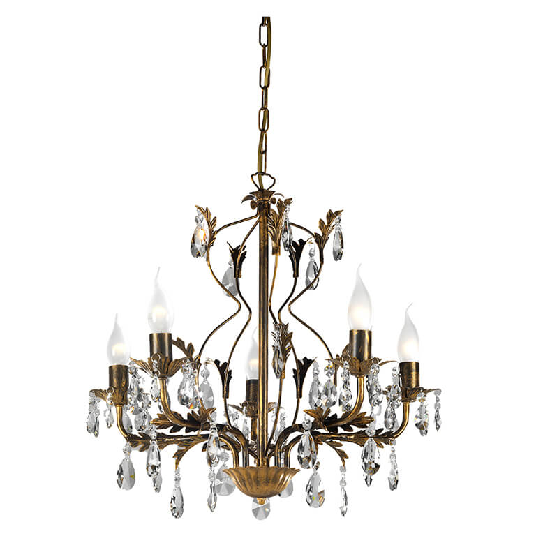 foto del prodotto lampadario 5 luci teresa