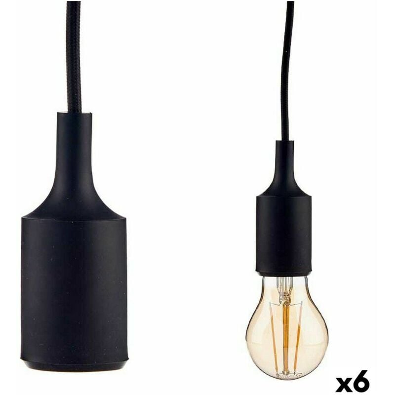 foto del prodotto lampadario 60 w 220-250 v nero plastica 6 unità