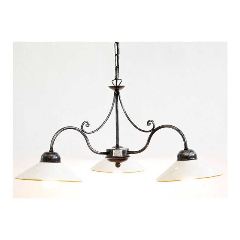 foto del prodotto lampadario a 3 luci atmosfera ferro battuto lampade applique lampione lanterne