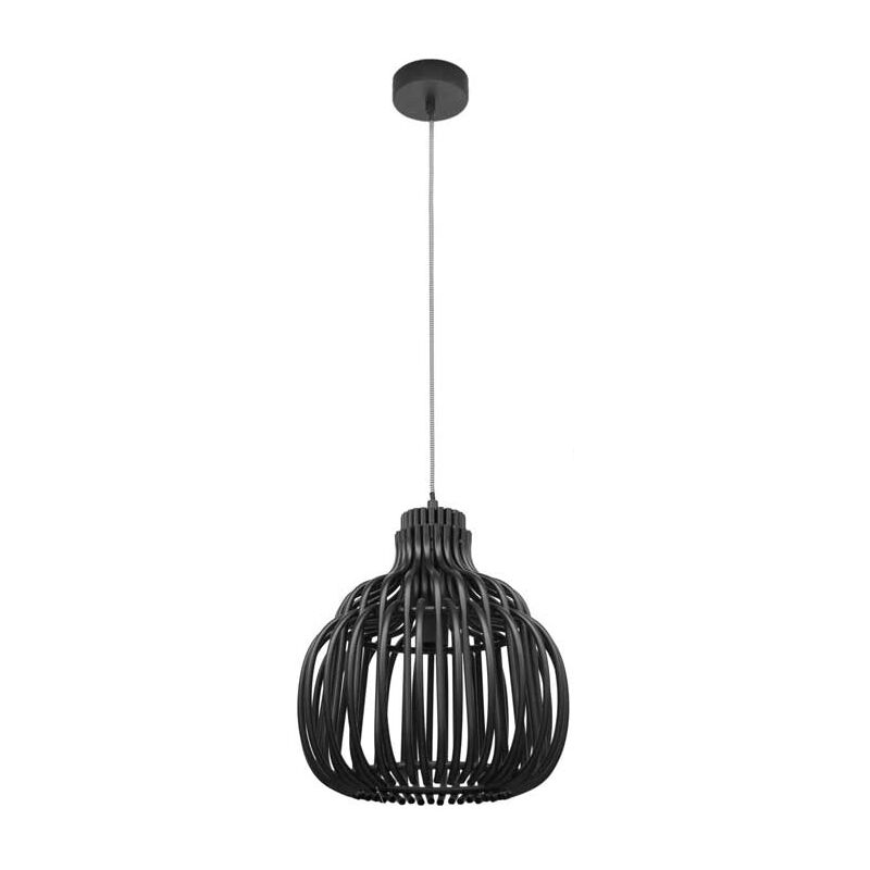 foto del prodotto lampadario a caduta in stile moderno 30x80 cm colore nero