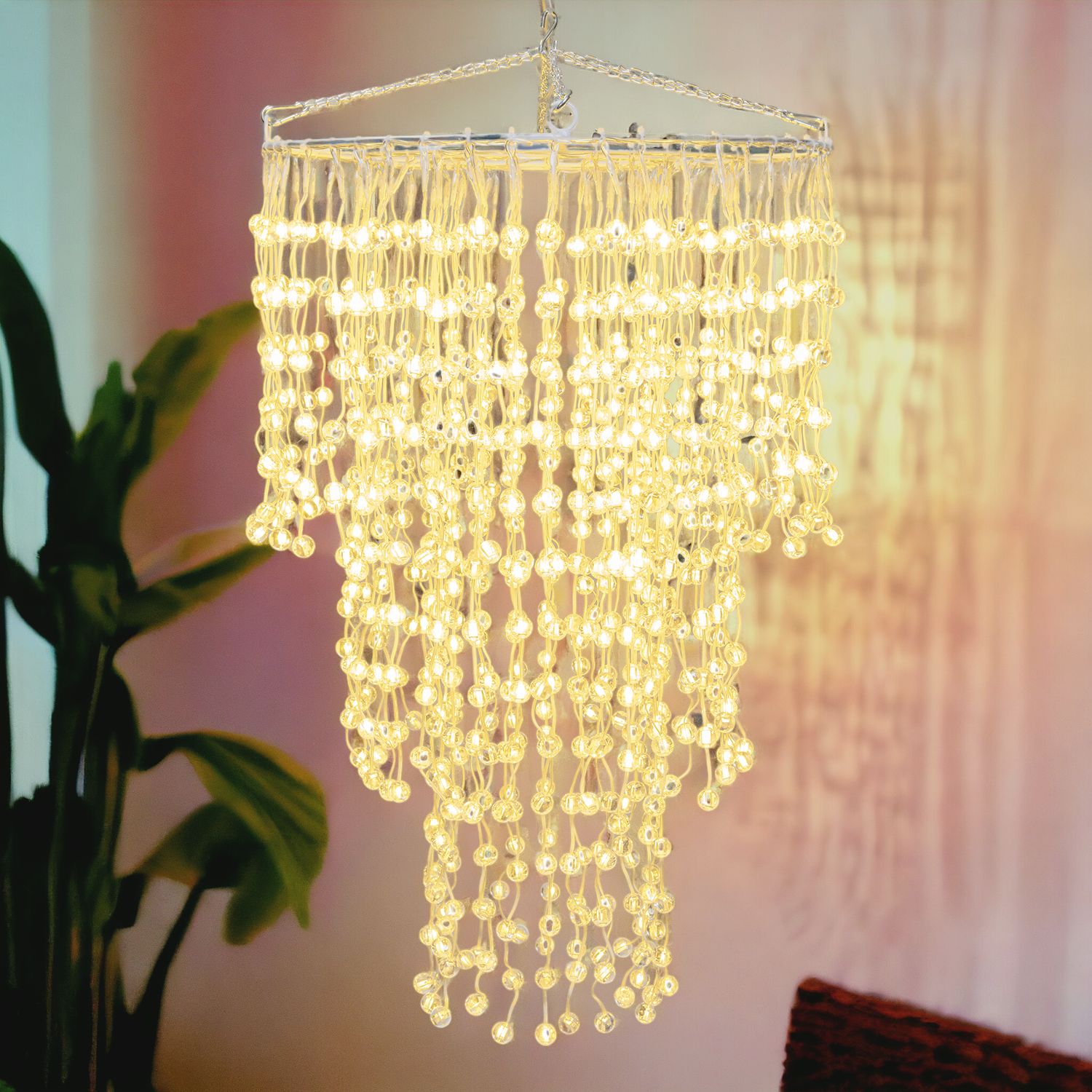 foto del prodotto lampadario a cascata 45xh70cm 936 led