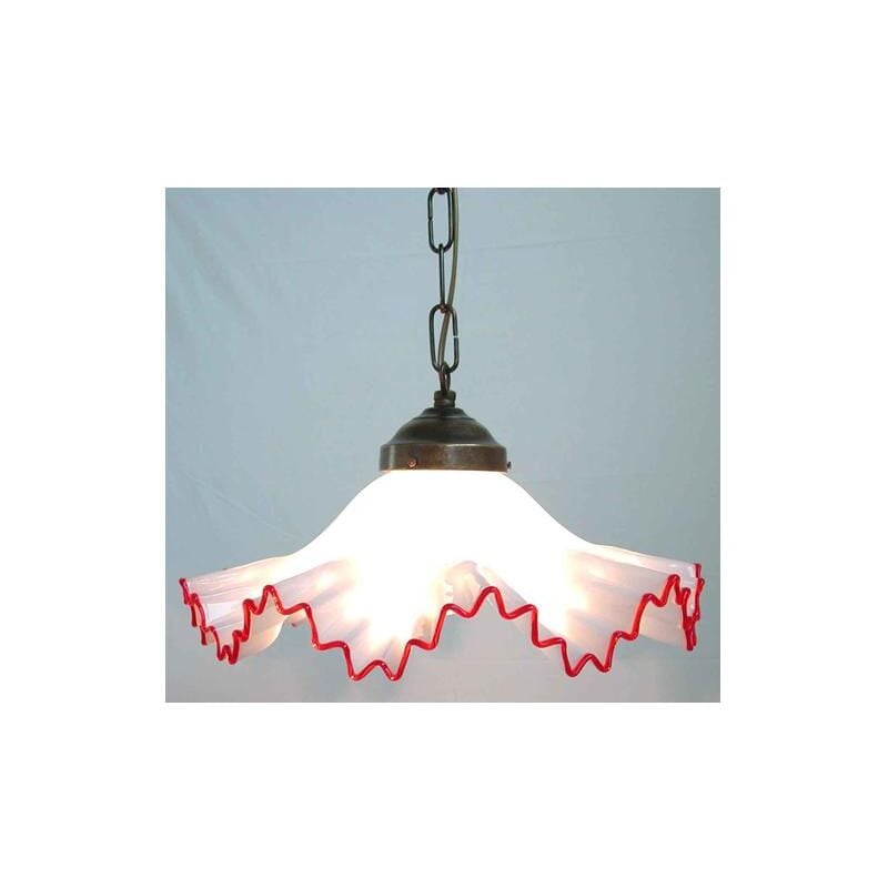 foto del prodotto lampadario a catena murano 1 luce in ferro battuto cruccolini lampade lampione