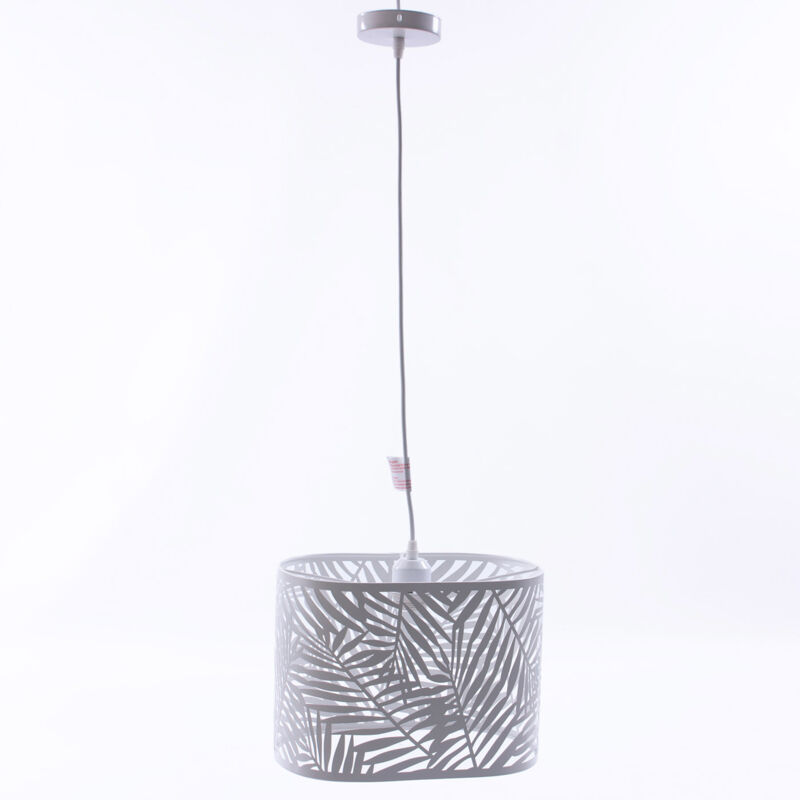 foto del prodotto lampadario a sospensione 32x20xh25 cm in metallo traforato bianco