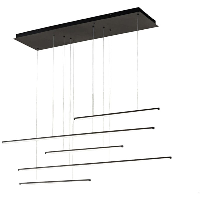 foto del prodotto lampadario a sospensione 38 watt lampada a led design minimal 3 colorazione di luce soggiorno open space