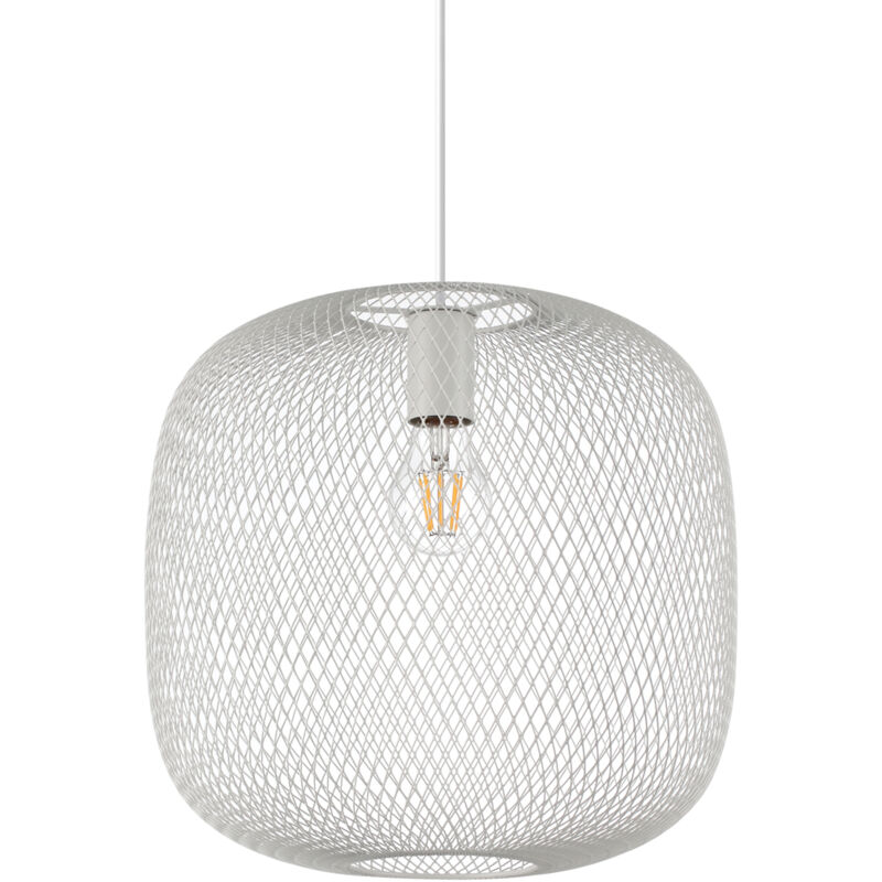 foto del prodotto lampadario a sospensione contemporaneo net metallo bianco 1 luce e27 42w