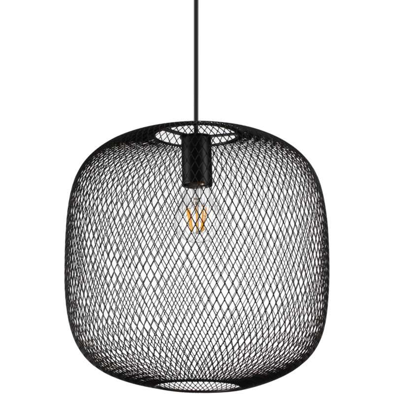 foto del prodotto lampadario a sospensione contemporaneo net metallo nero 1 luce e27 42w