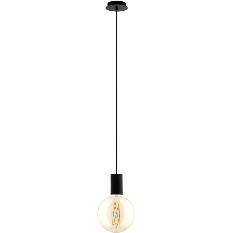 foto del prodotto lampadario a sospensione contemporaneo pozueta acciaio nero 1 luce e27