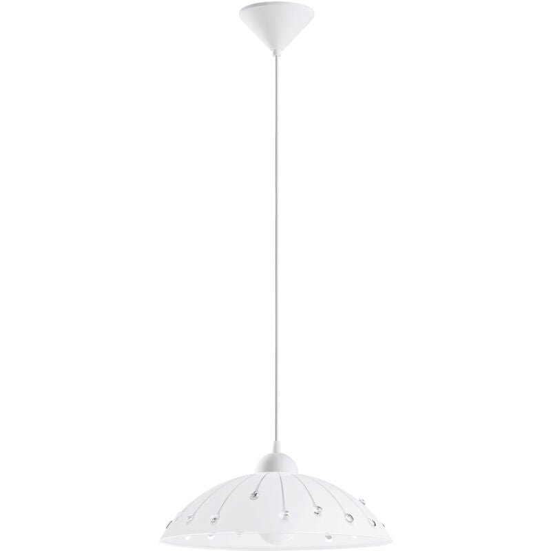 foto del prodotto lampadario a sospensione contemporaneo vetro policarbonato bianco 1 luce e27