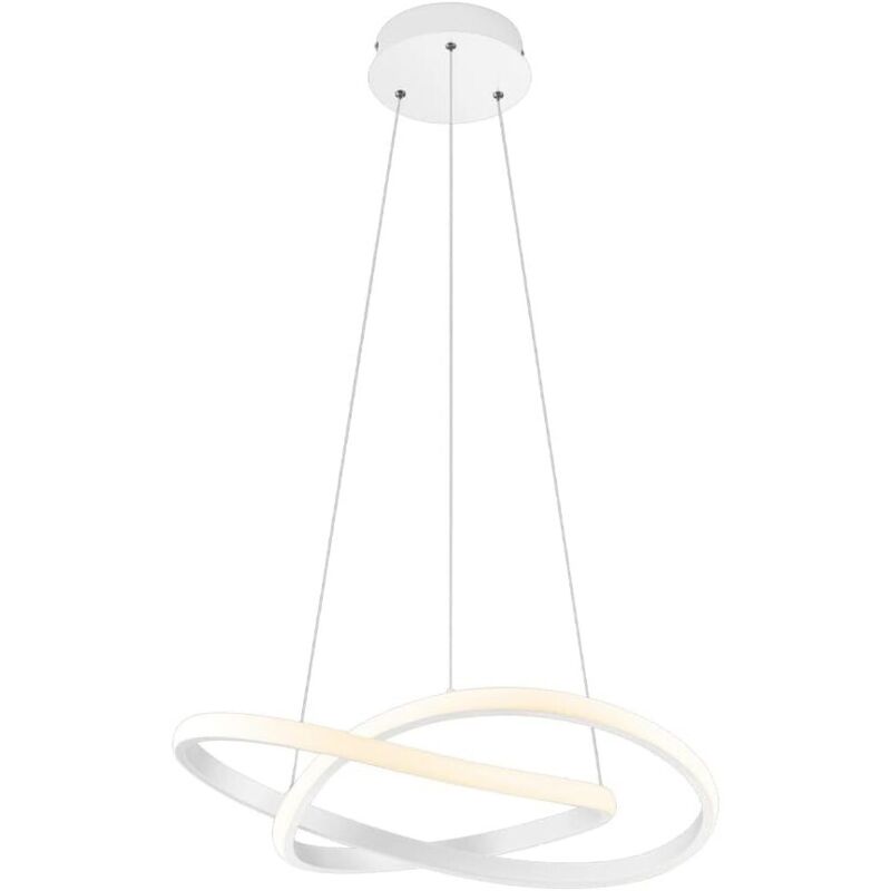 foto del prodotto lampadario a sospensione course a led cerchio infinito bianca diametro 60cm reality leuchten