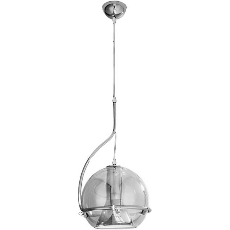 foto del prodotto lampadario a sospensione decorativo in vetro lampada pendente per illuminazione da tavolo snack e27 argento